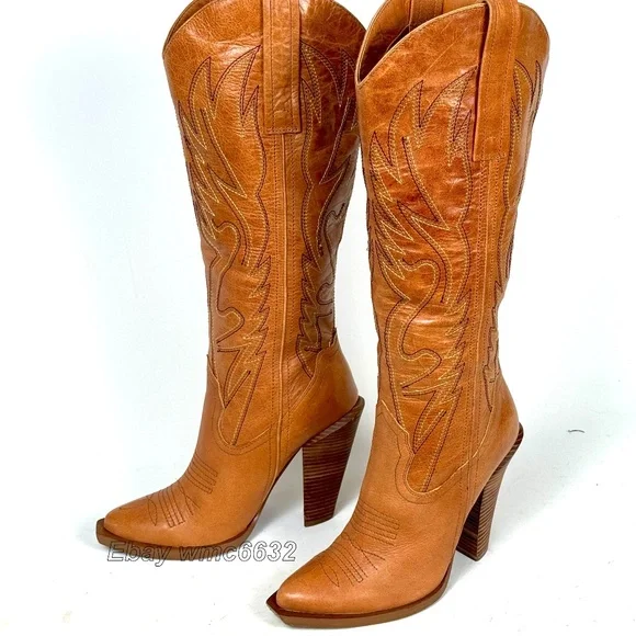 Jessica Simpson Alan Cowboy Cowgirl Boots - Women's 9B Excellent Condition - Picture 11 of 15